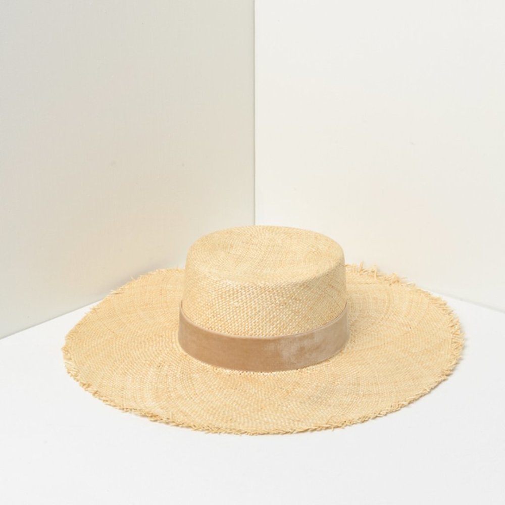 Lack of Color Aruba Fray Boater Hat - Size: L / Large / LG (59 CM)